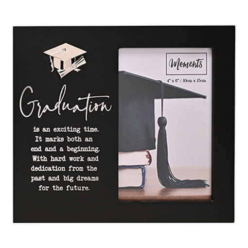Picture of GRADUATION FRAME BLACK WITH SILVER ICON 4X6